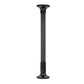 Black extended support pole with circular top and base for adjustable camera mounting