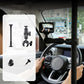 In-car camera mount support pole with phone clamp and adjustable side arm