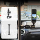In-car camera mount support pole with phone holder and base clip