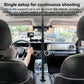 In-car camera mount support pole holding a phone for continuous shooting