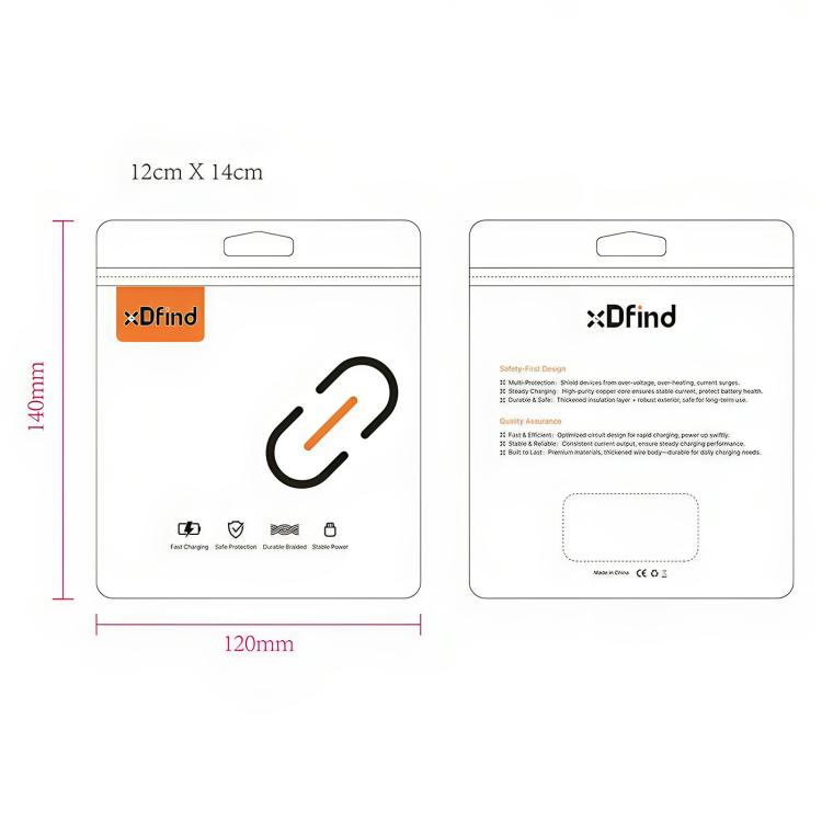 xDfind 2 in 1 USB to Type-C Charger Cable, Length: 1.2m, Charger Cable