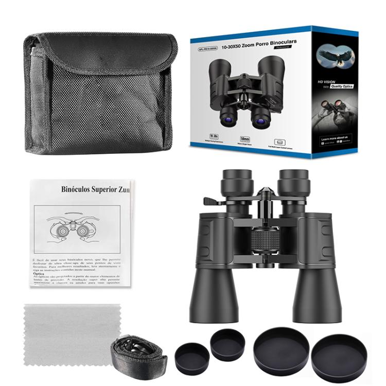 APEXEL 10-30X50 Zoom Binoculars Dual Large Eyepieces High-Definition Variable Magnification Binoculars, 10-30X50