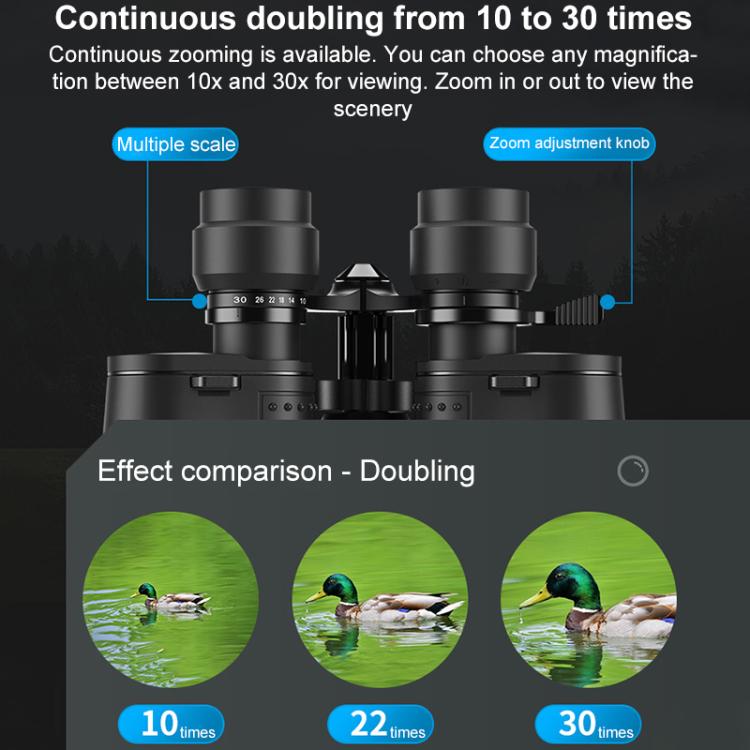 APEXEL 10-30X50 Zoom Binoculars Dual Large Eyepieces High-Definition Variable Magnification Binoculars, 10-30X50