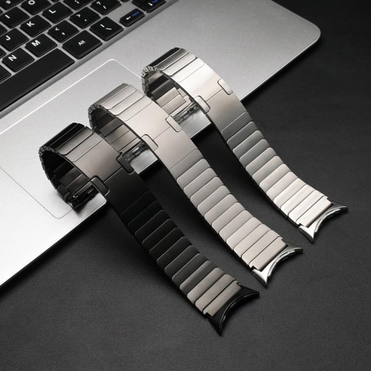 One Bead Folding Buckle Side Release Stainless Steel Watch Band, For Google Pixel Watch 5 / 4 / 3 45mm
