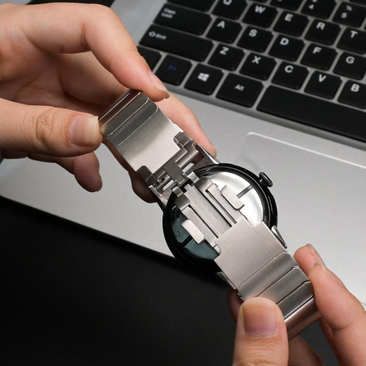 One Bead Folding Buckle Side Release Stainless Steel Watch Band, For Google Pixel Watch 5 / 4 / 3 45mm