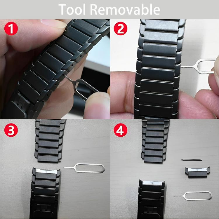 One Bead Folding Buckle Side Release Stainless Steel Watch Band, For Google Pixel Watch 5 / 4 / 3 45mm