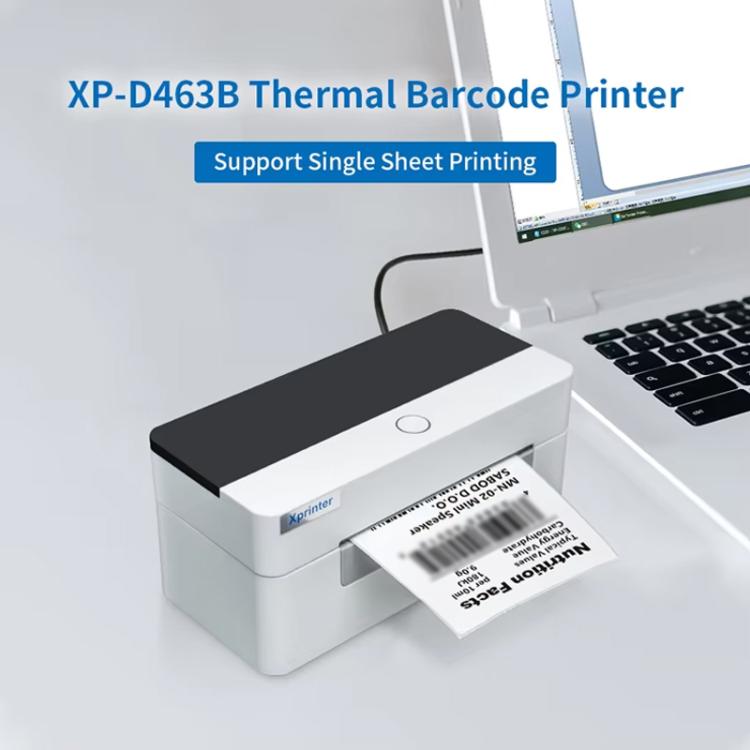 Xprinter XP-D463B 108mm Computer & Phone Version Thermal Label Printer, XP-D463B Phone Version