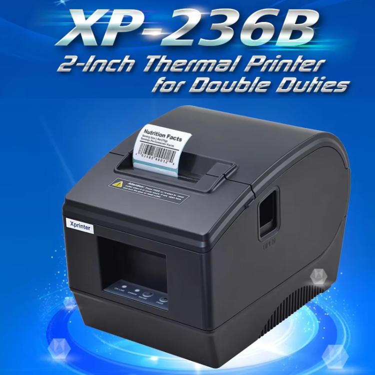 Xprinter XP-236BL 58mm Computer Version Thermal Barcode Label Printer, XP-236BL