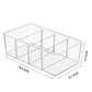 Four-Compartment Desktop Organizer Storage Box Removable Dividers Clear Storage Box