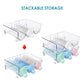 Refrigerator Beverage Organizer Storage Rack Food Grade PET Clear Wine Storage Stand
