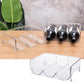Refrigerator Beverage Organizer Storage Rack Food Grade PET Clear Wine Storage Stand