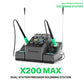 Dual-station precision soldering station with two green irons and front control panel