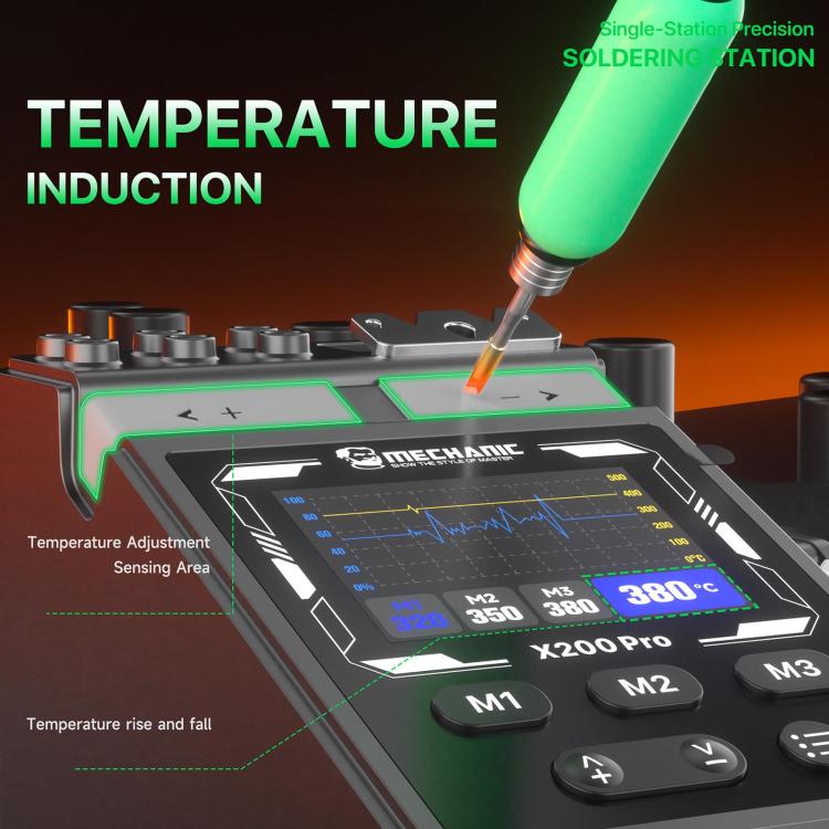 MECHANIC X200 Pro Pen-Style Smart Temperature-Adjustable Soldering Station, EU Plug, US Plug