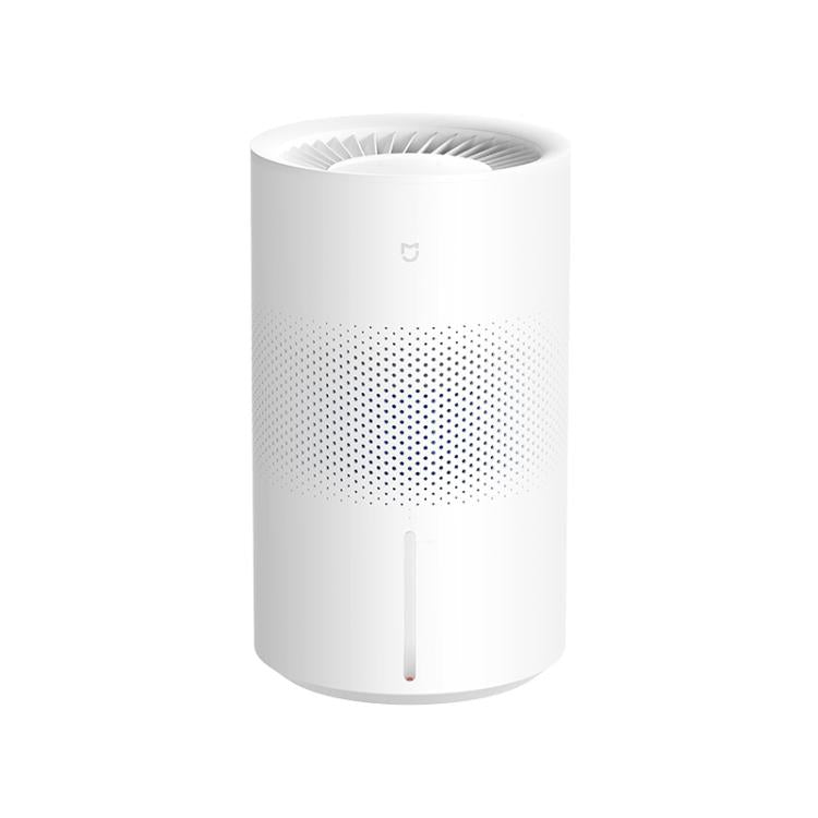 White no-mist humidifier with vented top and front water level indicator