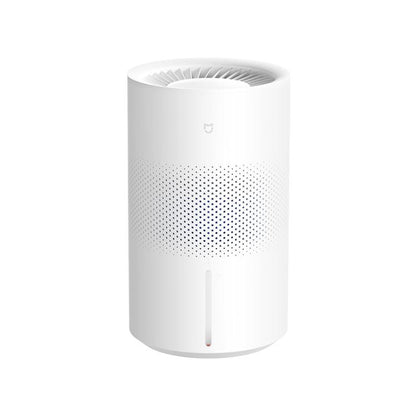 White no-mist humidifier with vented top and front water level indicator