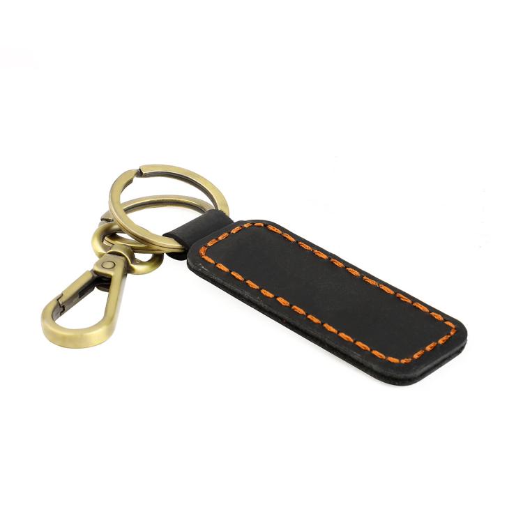 Retro Crazy Horse Genuine Leather Car Key Chain