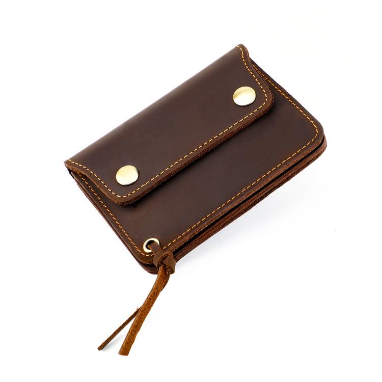 Vintage Crazy Horse Genuine Leather Small Wallet Zipper Coin Purse