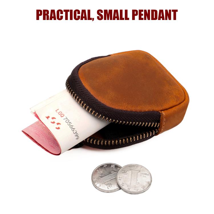 Genuine Leather Shell Shaped Small Coin Purse Earphones Keys Storage Bag