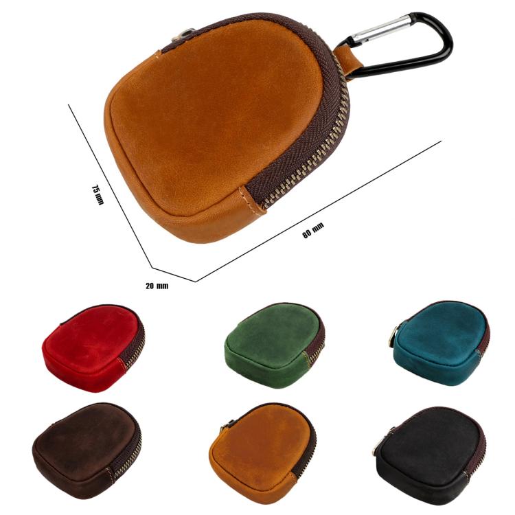 Genuine Leather Shell Shaped Small Coin Purse Earphones Keys Storage Bag