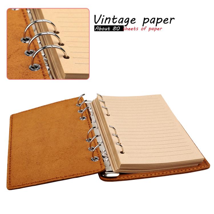 Vintage Genuine Leather Notebook Detachable Loose-Leaf Travel Account Book