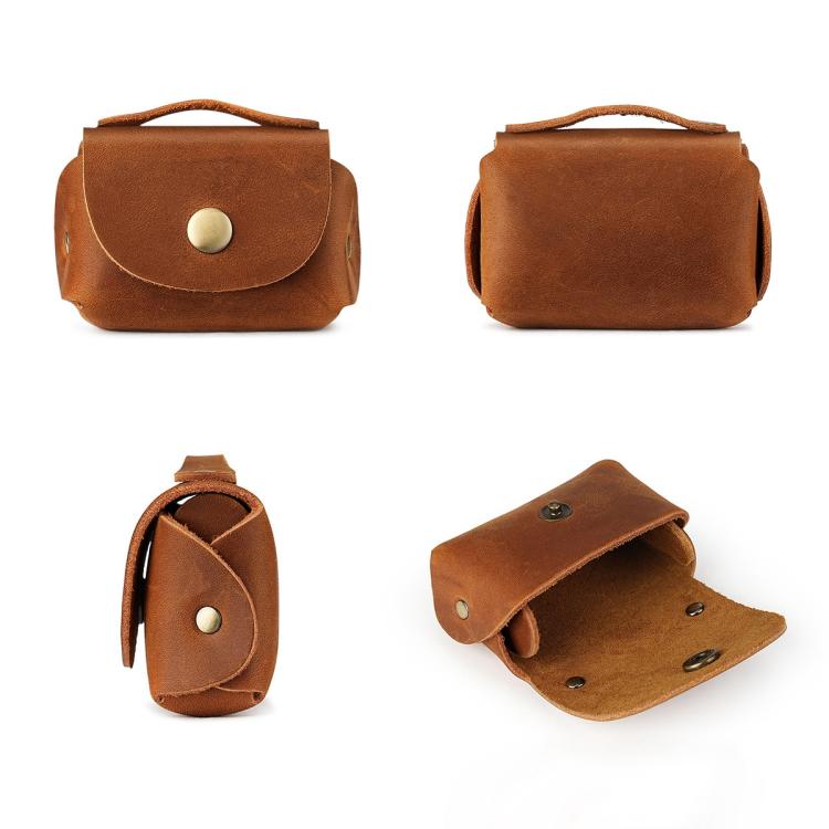 Vintage Genuine Leather Mini Wallet Coin Purse Storage Bag