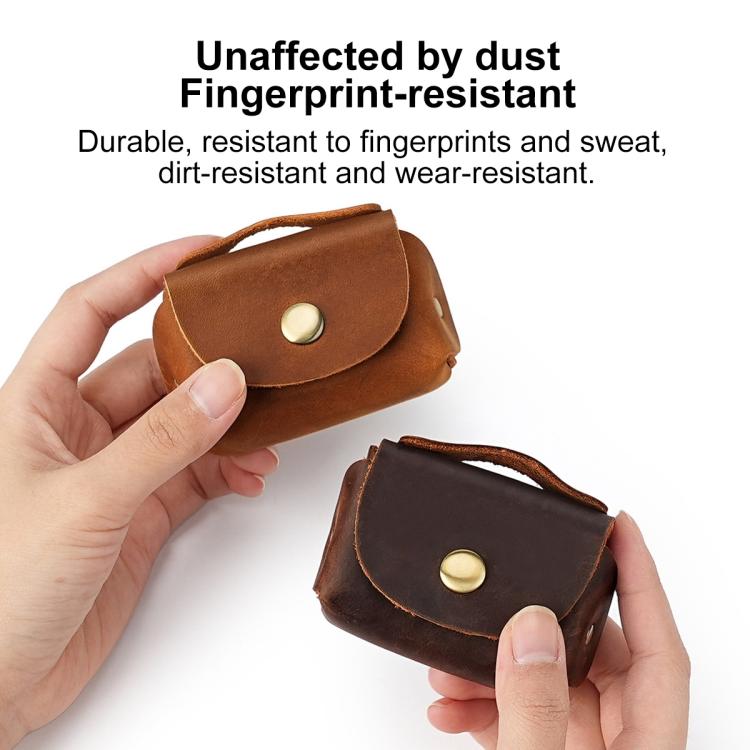 Vintage Genuine Leather Mini Wallet Coin Purse Storage Bag