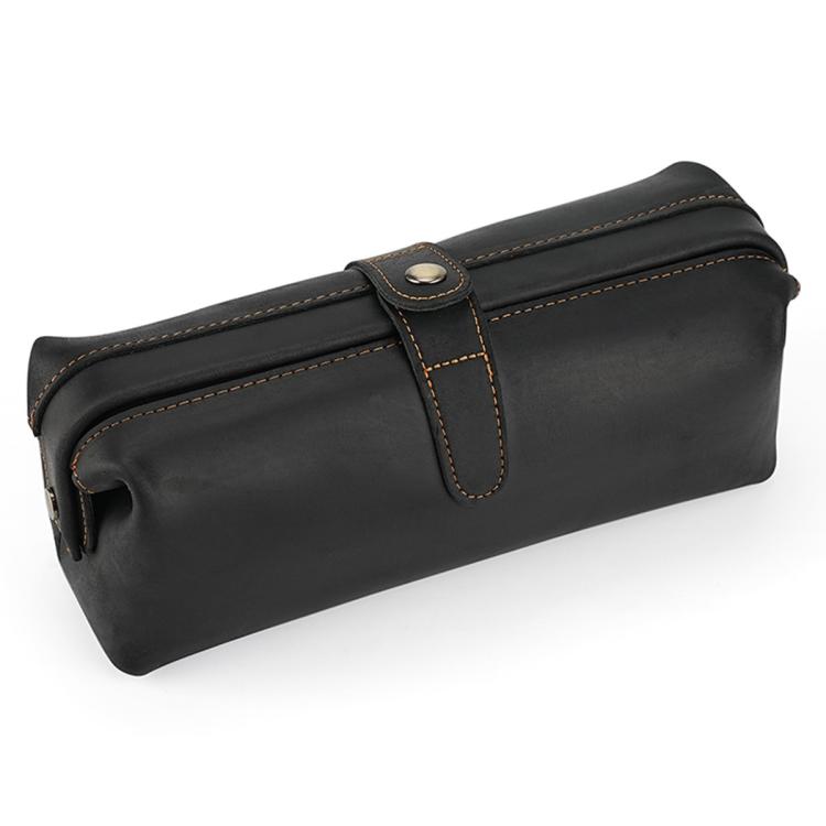 Vintage Genuine Leather Large Capacity Clutch Bag Cosmetics Antique Storage Bag