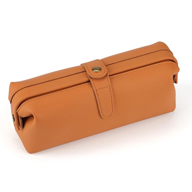 Vintage Genuine Leather Large Capacity Clutch Bag Cosmetics Antique Storage Bag
