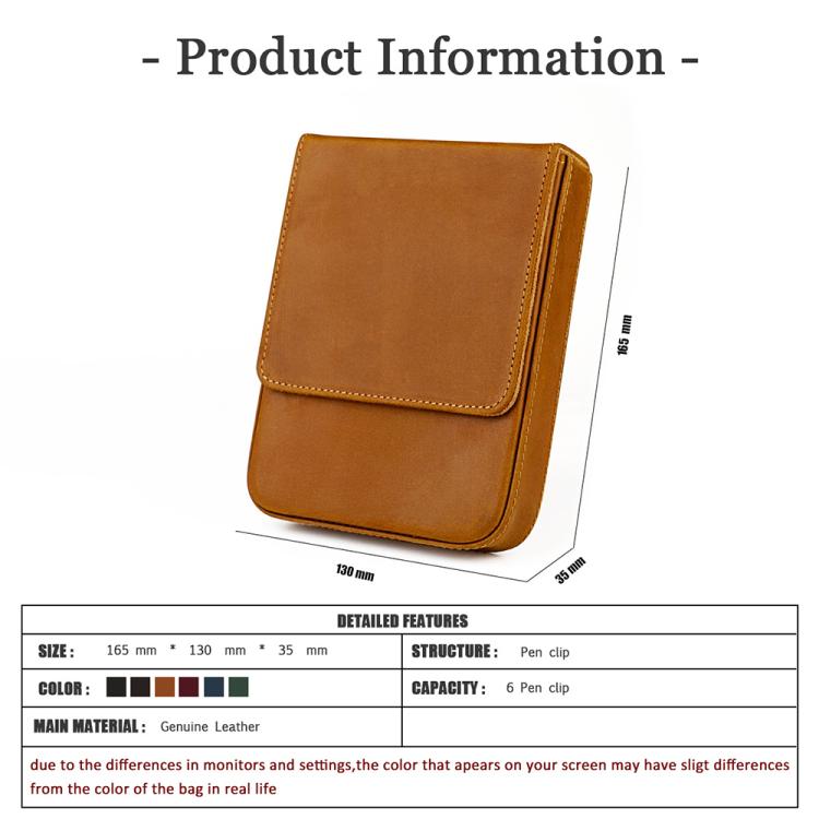 Crazy Horse Leather Pull Out Fountain Pen Cap