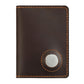 Vintage Genuine Leather Passport Holder Card Bag with Tracker Slot