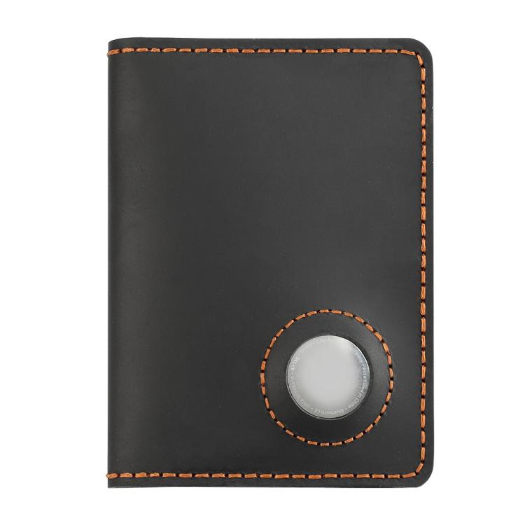 Vintage Genuine Leather Passport Holder Card Bag with Tracker Slot