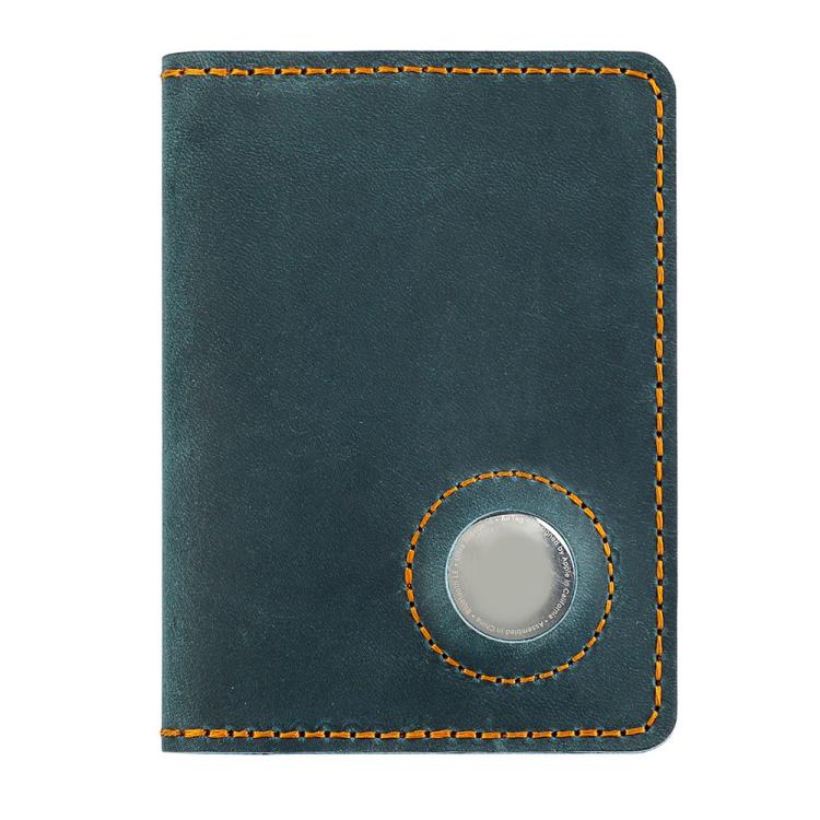 Vintage Genuine Leather Passport Holder Card Bag with Tracker Slot