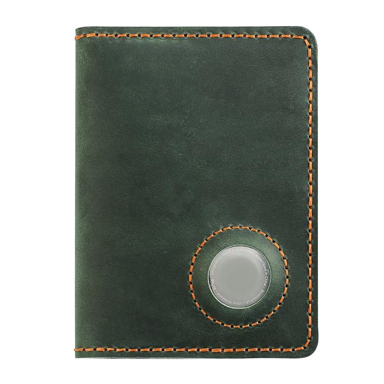 Vintage Genuine Leather Passport Holder Card Bag with Tracker Slot