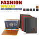 Vintage Genuine Leather Passport Holder Card Bag with Tracker Slot