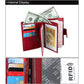 Vintage Genuine Leather Passport Holder Card Bag with Tracker Slot