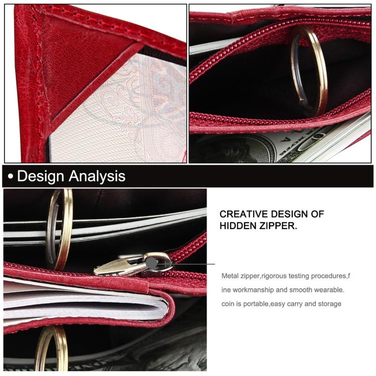 Vintage Genuine Leather Passport Holder Card Bag with Tracker Slot