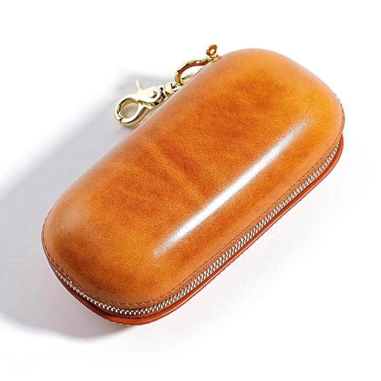Vegetable Tanned Leather Pressure Resistant Sunglasses Storage Box