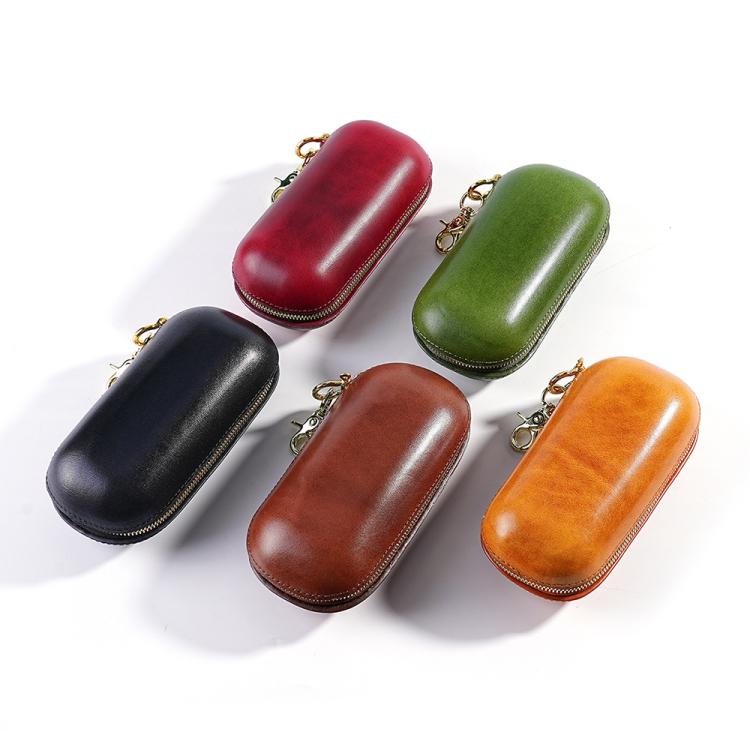 Vegetable Tanned Leather Pressure Resistant Sunglasses Storage Box