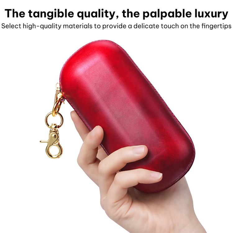 Vegetable Tanned Leather Pressure Resistant Sunglasses Storage Box