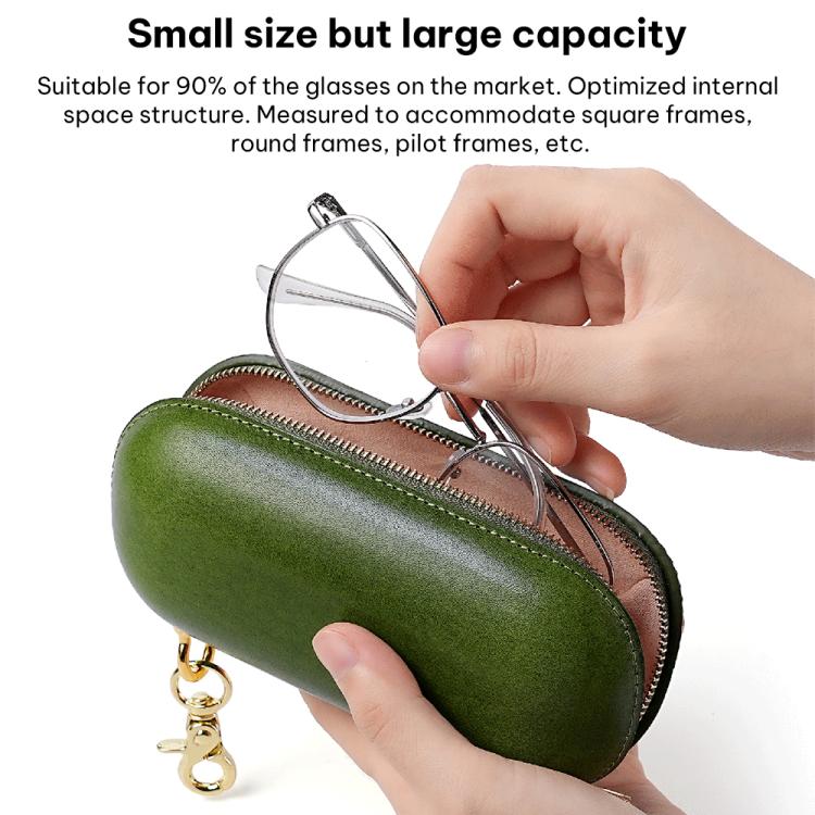 Vegetable Tanned Leather Pressure Resistant Sunglasses Storage Box