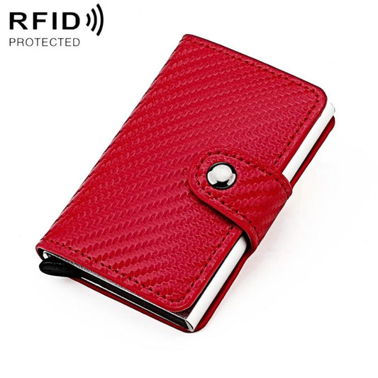 KB237 Carbon Fiber Texture RFID Aluminum Alloy Multi-card Wallet