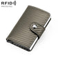 KB237 Carbon Fiber Texture RFID Aluminum Alloy Multi-card Wallet