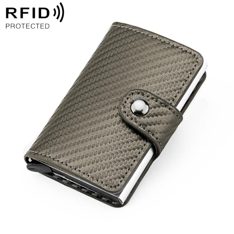 KB237 Carbon Fiber Texture RFID Aluminum Alloy Multi-card Wallet