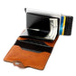 KB238 Oil Wax Texture RFID Aluminum Alloy Multi-card Wallet