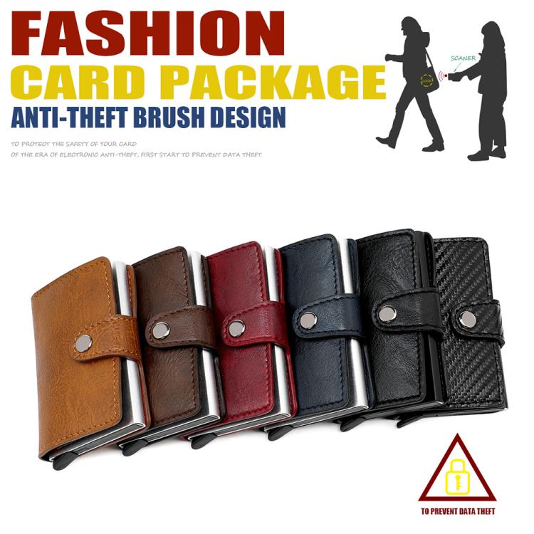 KB238 Oil Wax Texture RFID Aluminum Alloy Multi-card Wallet