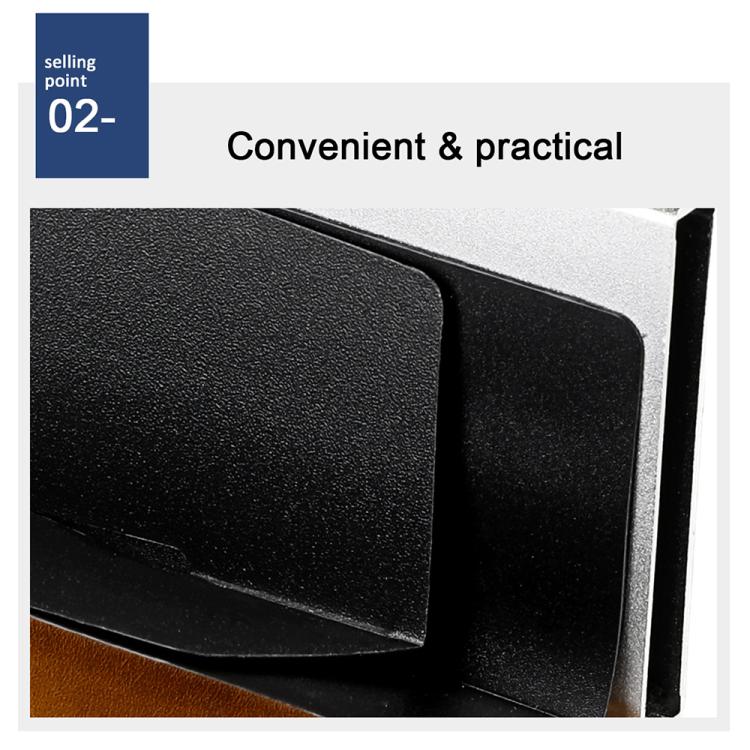 KB256 Retro Crazy Horse Leather RFID Automatic Aluminum Box Card Bag