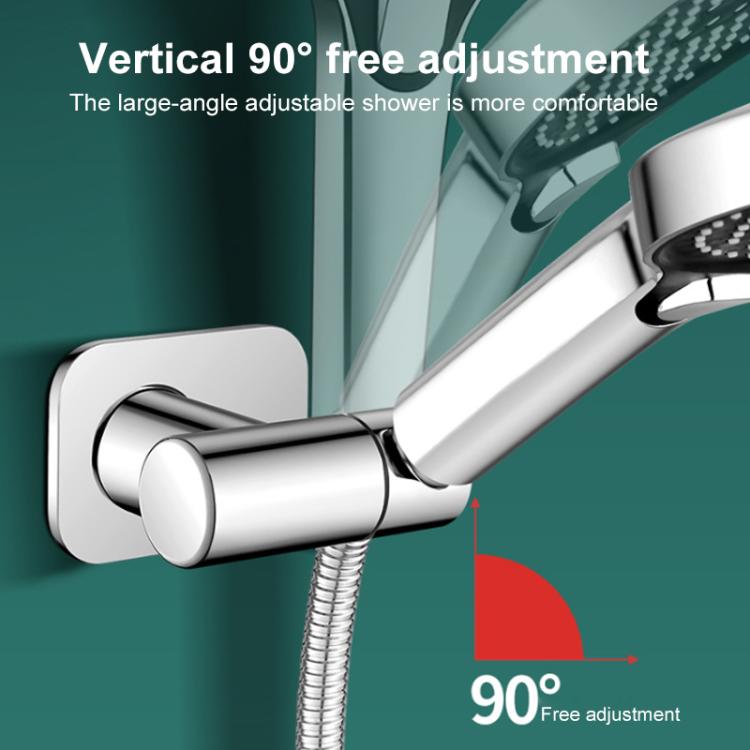 Stainless Steel Drill-Free Shower Head Holder 360 Degree Rotation Adjustable Universal Base