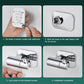 Stainless Steel Drill-Free Shower Head Holder 360 Degree Rotation Adjustable Universal Base