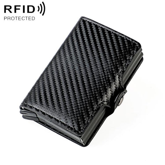 KB250 Carbon Fiber Double Layer Aluminum Alloy RFID Card Bag