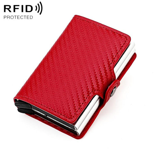 KB250 Carbon Fiber Double Layer Aluminum Alloy RFID Card Bag